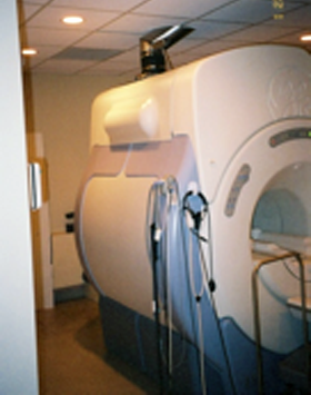 MRI Magnetic Resonance Imaging machine in a medical center